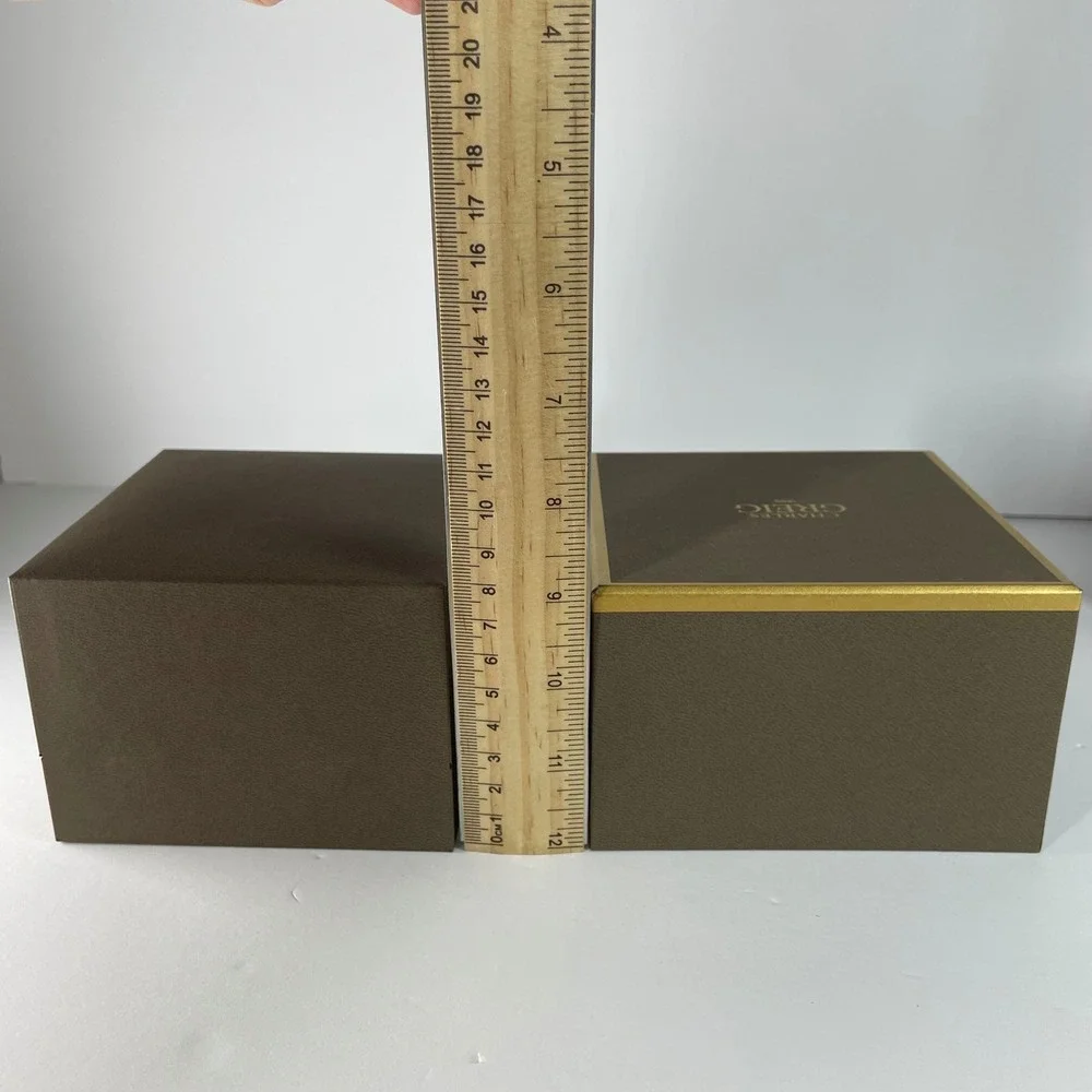 Charles Greig 1899 Luxury Jewelry Watch Presentation Box Set Brown Gold Trim